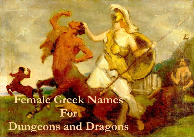 Greek Names for Dungeons and Dragons Athena Fighting Centaurs