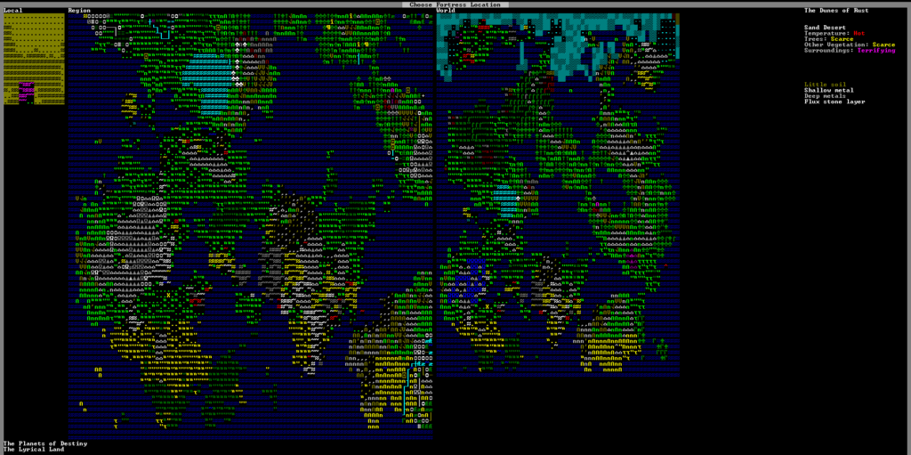 Map Made in Dwarf Fortress