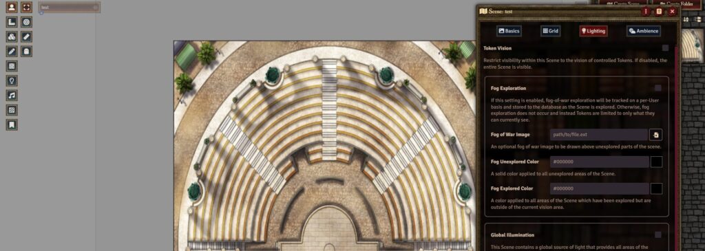 Foundry VTT for TTRPGs Creating Scene Token Vision